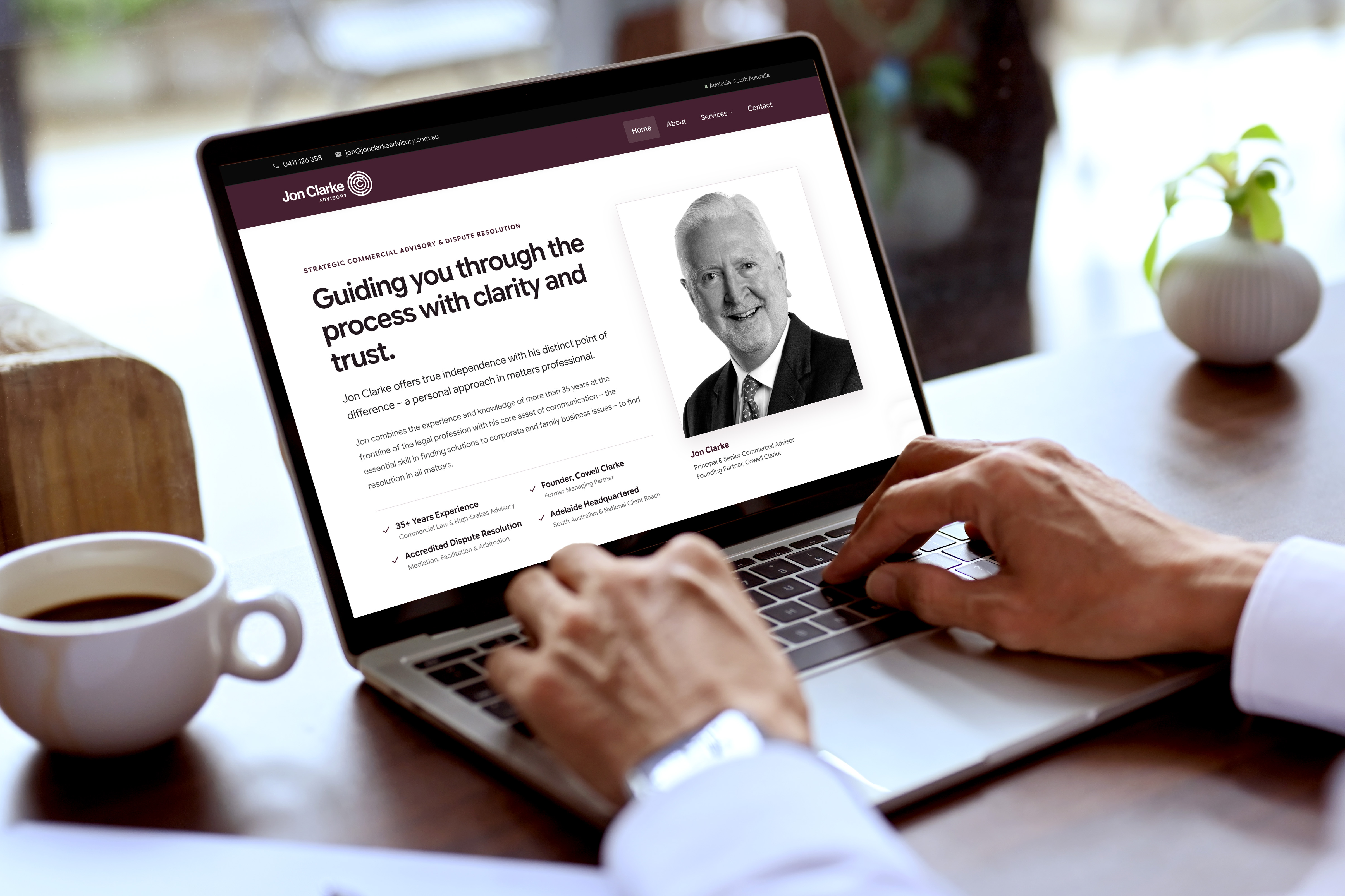 Jon Clarke website by ZAG Creative Web Design