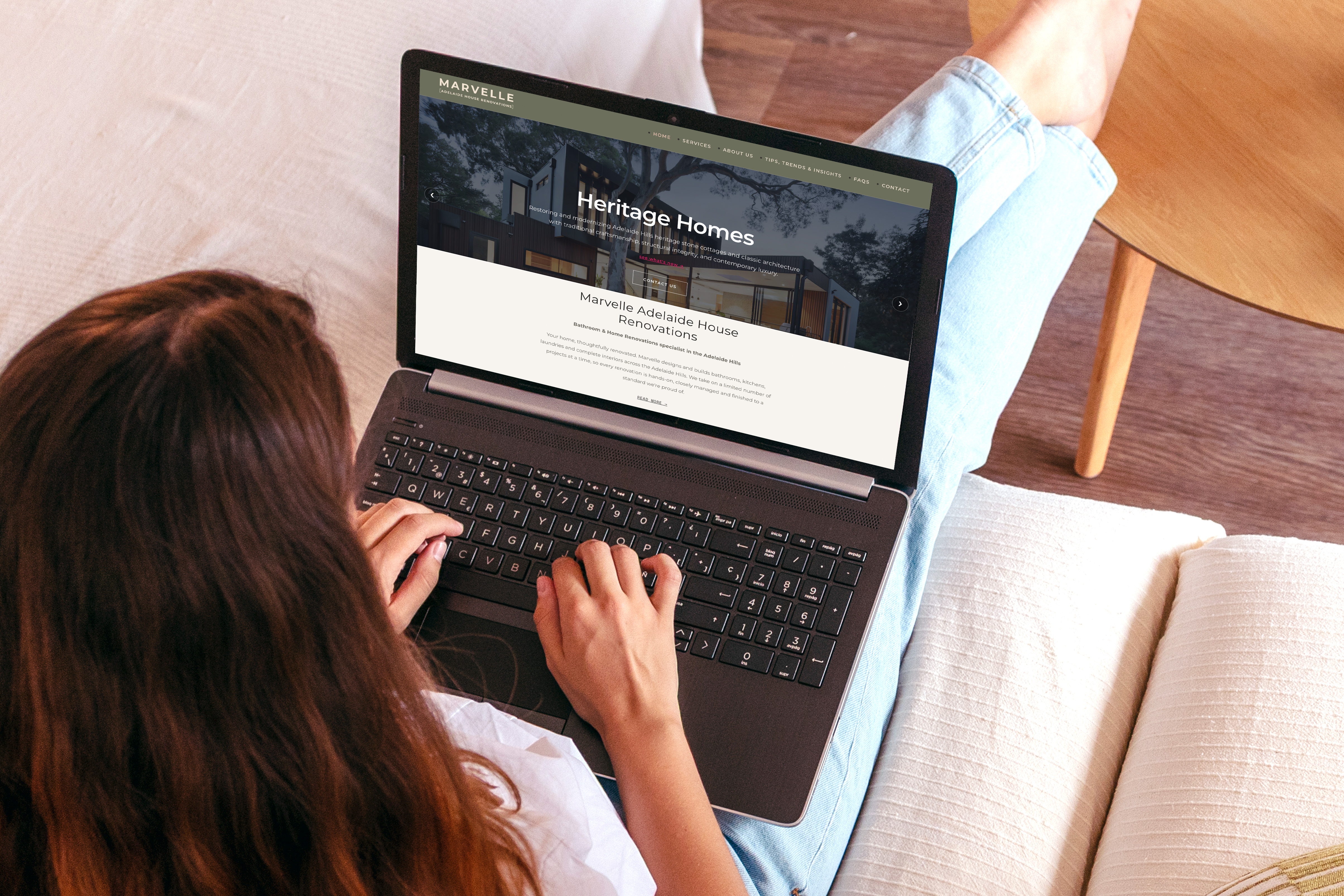 Marvelle Renovations website by ZAG Creative Web Design