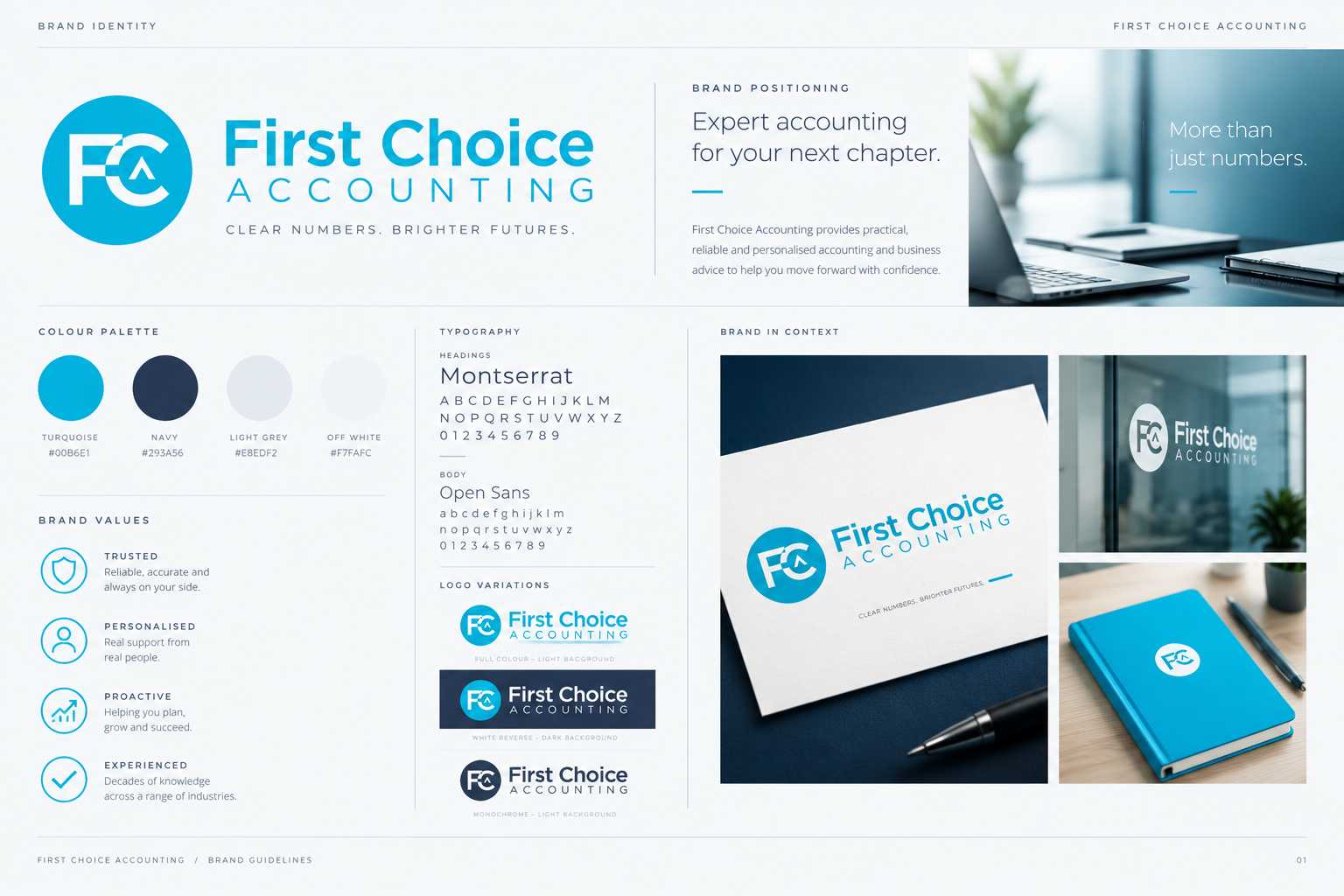 First Choice Accounting branding by ZAG Creative Web Design